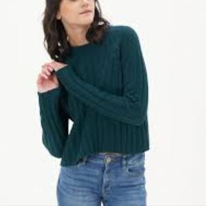 🆕️ Madewell Green Ribbed Sweater. NWT